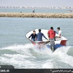 قایق سواری و شن بازی در پارک ساحلی بندر امام خمینی(ره)