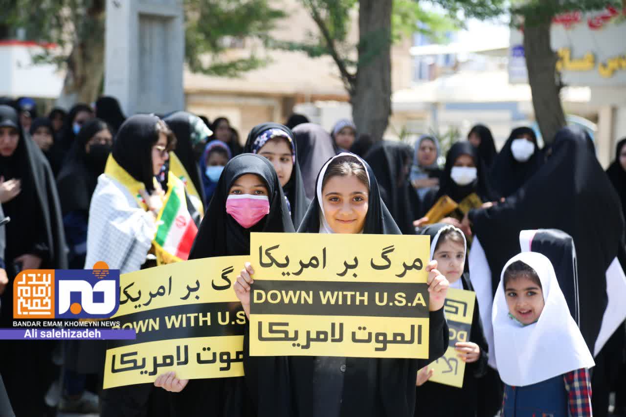 حضور حماسی مردم بندر امام خمینی(ره) در روز جهانی قدس به روایت تصویر